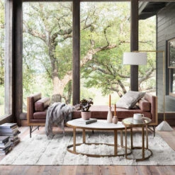 Calder Oval Marble Nesting Coffee Table 38" -Famous Furniture Shop CGRY 0361214 678 ROM 1 2 82282.1565803457