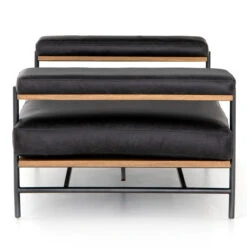 Kennon Mid-Century Modern Black Leather Daybed Chaise -Famous Furniture Shop CGRY 0371708 679 SID 1 17417.1565809371