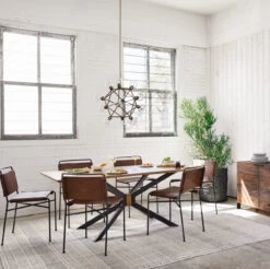 Industrial Spider Leg Brass Clad Top Dining Table 94" -Famous Furniture Shop CIMP 105 ROM 2 65065.1547000260