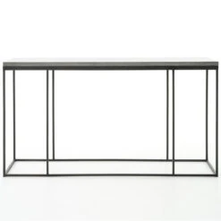 French Industrial Iron + Bluestone Top Console Table -Famous Furniture Shop CIMP 11M FRT 1 83836.1507083331