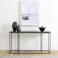 French Industrial Iron + Bluestone Top Console Table -Famous Furniture Shop CIMP 11M VIG 1 34611.1614114711