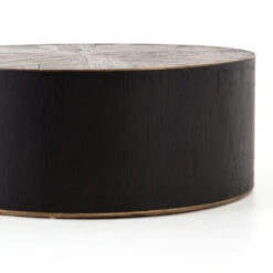 Perry Reclaimed Oak Round Drum Coffee Table 40" -Famous Furniture Shop CIMP 126 DET 1 56514.1631332001