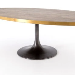 Evans Industrial Tulip Oak Wood Top Oval Dining Table 98" 22 Evans Industrial Tulip Oak Wood Top Oval Dining Table 98" -Famous Furniture Shop CIMP 135 DET 1 03163.1507060218