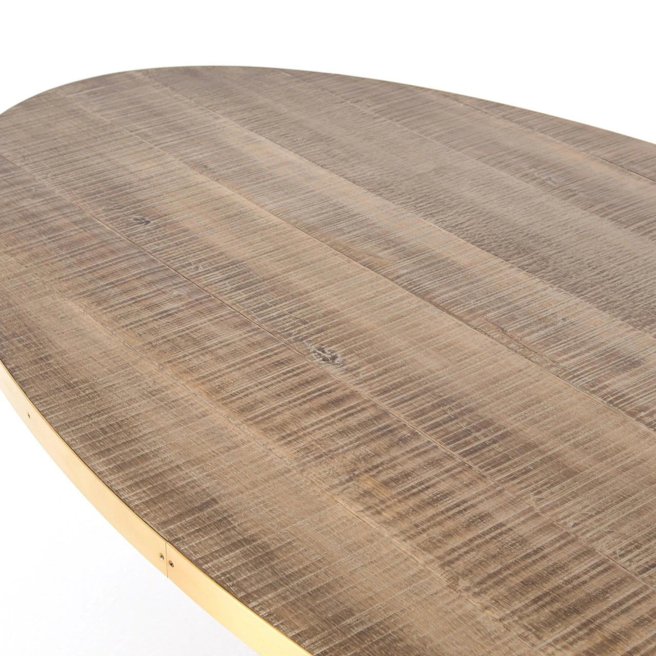 Evans Industrial Tulip Oak Wood Top Oval Dining Table 98" 9 Evans Industrial Tulip Oak Wood Top Oval Dining Table 98" - Image 7