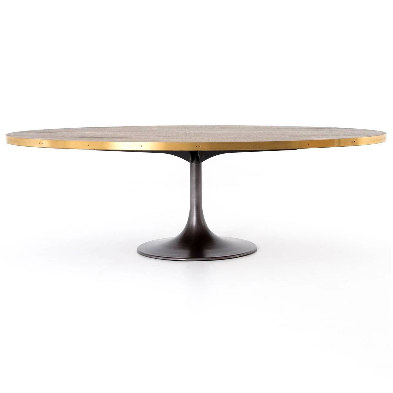 Evans Industrial Tulip Oak Wood Top Oval Dining Table 98" 7 Evans Industrial Tulip Oak Wood Top Oval Dining Table 98" - Image 5