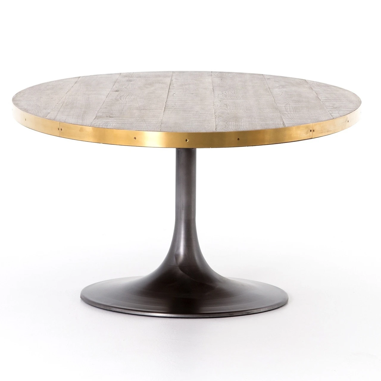 Evans Industrial Tulip Oak Wood Top Oval Dining Table 98" 8 Evans Industrial Tulip Oak Wood Top Oval Dining Table 98" - Image 6