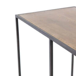 Phillip Antiqued Copper Clad Industrial Console Table 70" -Famous Furniture Shop CIMP 140A DET 4 57584.1513824305