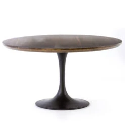 Aero Tulip Brown Oak Round Dining Table 55" -Famous Furniture Shop CIMP 193 FRT 1 16029.1546992256