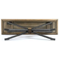 Industrial Spider Leg Brass Clad Top Console Table 65" -Famous Furniture Shop CIMP 205 BOT 1 16248.1513894055