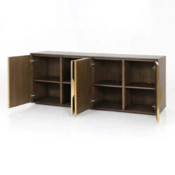 Honeycomb Walnut Antique Mirrored Buffet Sideboard -Famous Furniture Shop CIMP 209 OPN 1 58523.1513897221