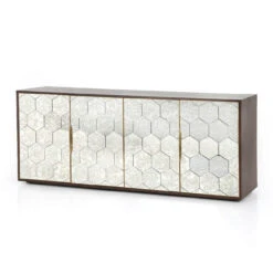 Honeycomb Walnut Antique Mirrored Buffet Sideboard -Famous Furniture Shop CIMP 209 PRM 1 32840.1513897198