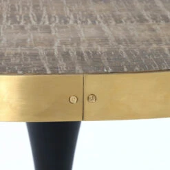 Evans Industrial Oak Wood Tulip Round Bistro Table 42" -Famous Furniture Shop CIMP 219 DET 2 04122.1513291675