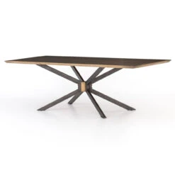 Industrial Spider Leg Brass Clad Top Dining Table 94" -Famous Furniture Shop CIMP 251 PRM 2 69065.1547000712