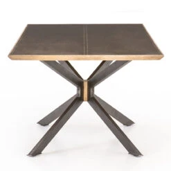 Industrial Spider Leg Brass Clad Top Dining Table 94" -Famous Furniture Shop CIMP 251 SID 1 10040.1547000696