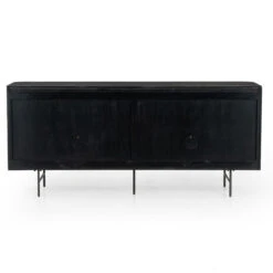 Laverne Black Oak Wood + Bluestone Top Sideboard Cabinet -Famous Furniture Shop CIMP 288 BCK 1 32607.1584024155
