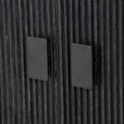 Laverne Black Oak Wood + Bluestone Top Sideboard Cabinet -Famous Furniture Shop CIMP 288 DET 3 78506.1584024156