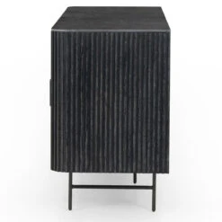 Laverne Black Oak Wood + Bluestone Top Sideboard Cabinet -Famous Furniture Shop CIMP 288 SID 1 59360.1584024144