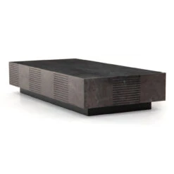 Masera Oak Wood + Bluestone Rectangular Coffee Table 60" -Famous Furniture Shop CIMP 299 DET 6 65134.1583941124