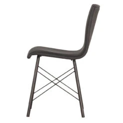 Diaw Black Leather Iron Dining Side Chair -Famous Furniture Shop CIRD 129E1 242 SID 1 00494.1516744908