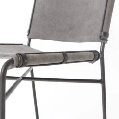 Oxford Industrial Loft Steel Grey Canvas Dining Chair -Famous Furniture Shop CIRD 201 DET 1 23273.1617146994