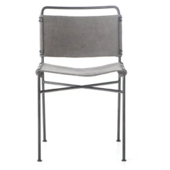 Oxford Industrial Loft Steel Grey Canvas Dining Chair -Famous Furniture Shop CIRD 201 FRT 1 86012.1617146994