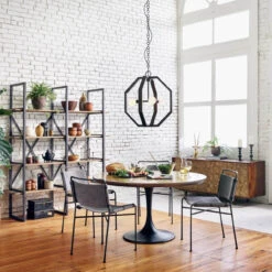 Oxford Industrial Loft Steel Grey Canvas Dining Chair -Famous Furniture Shop CIRD 201 ROM 1 67525.1617146994