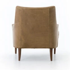 Danya Mid-Century Modern Taupe Leather Accent Chair -Famous Furniture Shop CKEN 103Y 08 BCK 1 09346.1525295753