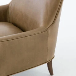 Danya Mid-Century Modern Taupe Leather Accent Chair -Famous Furniture Shop CKEN 103Y 08 DET 6 76055.1520362309