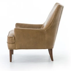 Danya Mid-Century Modern Taupe Leather Accent Chair -Famous Furniture Shop CKEN 103Y 08 SID 1 98178.1520362315