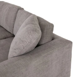 Plume Grey Upholstered Block Arm LAF Large Sectional Sofa 136" -Famous Furniture Shop CKEN 106 002 S2 DET 4 36462.1582597247