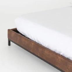 Newhall Box-Tufted Shelter Leather Platform Bed - Queen -Famous Furniture Shop CKEN 114A8K 089 DET 1 33353.1528413967