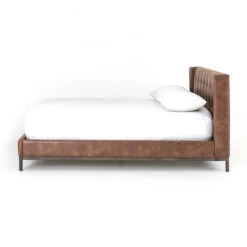 Newhall Box-Tufted Shelter Leather Platform Bed - Queen -Famous Furniture Shop CKEN 114A8K 089 SID 1 57132.1528413963