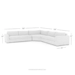 Boone 3 Pc Large Corner Sectional -Famous Furniture Shop CKEN 29964 829P S1 DIM 1 02187.1673326995
