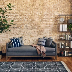 Kensington Charcoal Upholstered Double Chaise Daybed -Famous Furniture Shop CKEN 79G 029 ROM 2 34395.1550701736