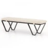 Darrow Oatmeal Fabric Bench With Metal Legs 2 Darrow Oatmeal Fabric Bench With Metal Legs -Famous Furniture Shop CKEN J9A8 492 PRM 1 63662.1554999234