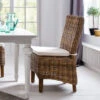 Mai Coastal Wicker Dining Chair With Cushion -Famous Furniture Shop CR14 5 61867.1539905703