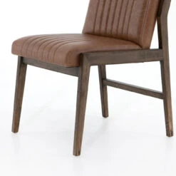 Alice Channel Tufted Chestnut Leather Dining Chair -Famous Furniture Shop CTOW 00101 672 DET 1 20071.1582943996