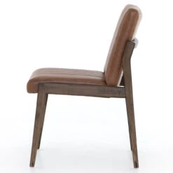 Alice Channel Tufted Chestnut Leather Dining Chair -Famous Furniture Shop CTOW 00101 672 SID 1 73275.1582943999