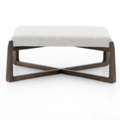 Roscoe Pebble Grey Upholstered Square Ottoman 38" -Famous Furniture Shop CTOW 00201 1065P FRT 1 09363.1582944588