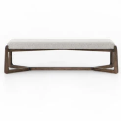 Roscoe Pebble Grey Upholstered Bed End Bench 63" -Famous Furniture Shop CTOW 00301 1065P FRT 1 19365.1637688791