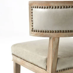 Carter Curved Grey Leather Dining Chair -Famous Furniture Shop Carter Curved Grey Leather Dining Chair2 69493.1500572419