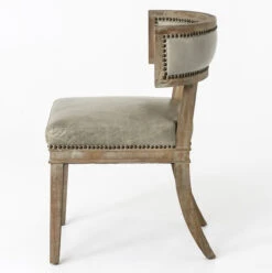 Carter Curved Grey Leather Dining Chair -Famous Furniture Shop Carter Curved Grey Leather Dining Chair5 36866.1500572419