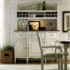 Country-Chic Maple Wood White Kitchen Buffet With Bar Hutch 2 Country-Chic Maple Wood White Kitchen Buffet With Bar Hutch -Famous Furniture Shop Country Chic Maple Wood White Buffet Server Cabinet 59906.1453505004