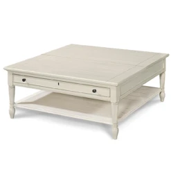 Country-Chic White Wood Square Coffee Table With Lift Top -Famous Furniture Shop Country Chic Maple Wood White Square Coffee Table with Lift Top2 15170.1453509883