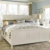 Country-Chic White Queen Size Bed Frame