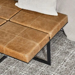 Calvin Chestnut Brown Leather Ottoman 62" -Famous Furniture Shop D13CE8EA 52AD 4656 BEA3 97F4441F4467 1 201 a 23509.1716300135