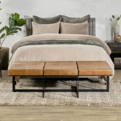 Calvin Chestnut Brown Leather Ottoman 62" -Famous Furniture Shop D236D161 4756 4373 A308 573FBFE1403D 1 201 a 28687.1716300135