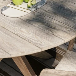 Alameda Outdoor Round Dining Table In Gray 53" -Famous Furniture Shop D30989B2 C49D 4234 AB88 49AEDC9E4391 33234.1716297682