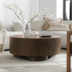 Runa Oak Round Coffee Table 42" -Famous Furniture Shop DD39A532 9368 49A0 80F6 7CB97CBE237C 15431.1713970861