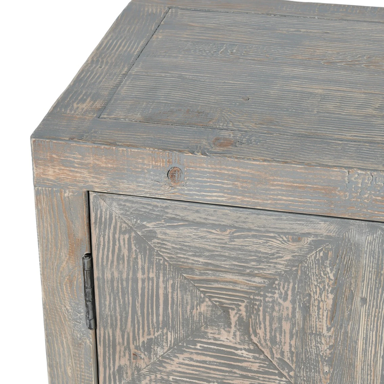 Spanish Farmhouse Reclaimed Wood 4 Door Sideboard 103" In Antique Blue 9 Spanish Farmhouse Reclaimed Wood 4 Door Sideboard 103" In Antique Blue - Image 7